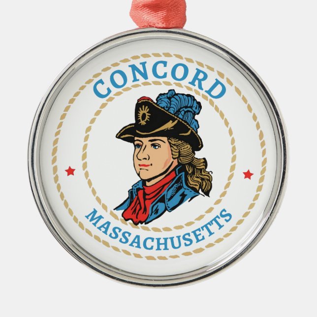 Concord Massachusetts Colonial Ornament Aus Metall (Vorne)
