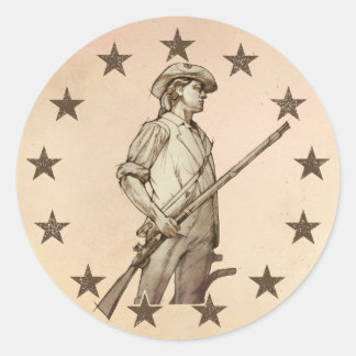 Concord Minuteman Runder Aufkleber