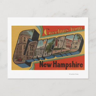 Concord, New Hampshire - Große Briefmarkenszenen Postkarte