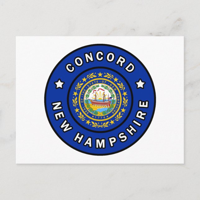 Concord New Hampshire Postkarte (Vorderseite)