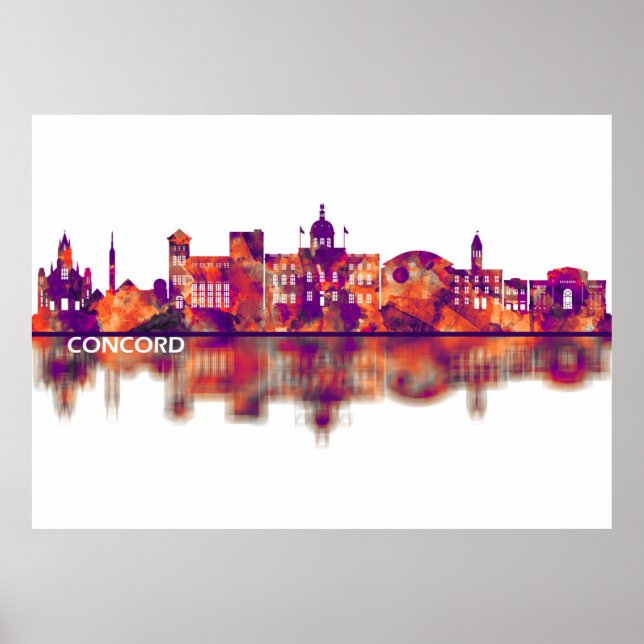 Concord New Hampshire Skyline Poster (Vorne)