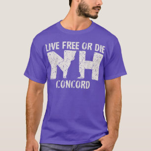 Concord, NH Live Free oder Die Produkt  T-Shirt