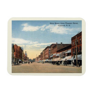 Concord NH, Main Street Ansicht im Vintage-Stil Magnet