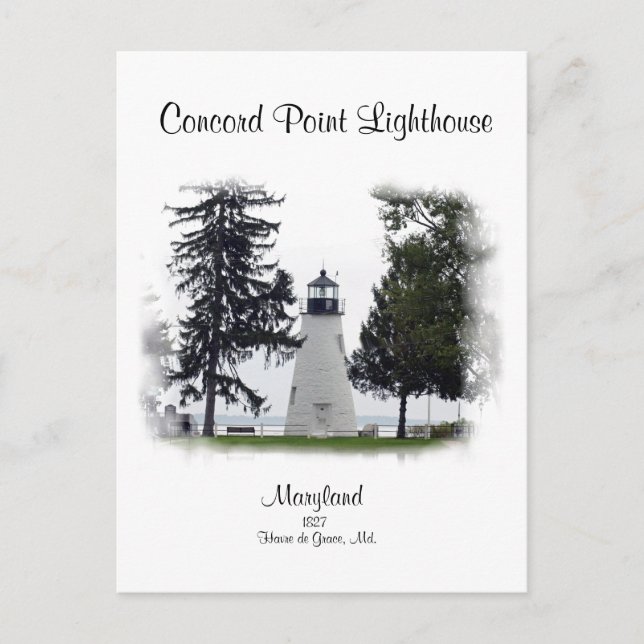 Concord Point Light - Havre de Grace, Maryland Postkarte (Vorderseite)