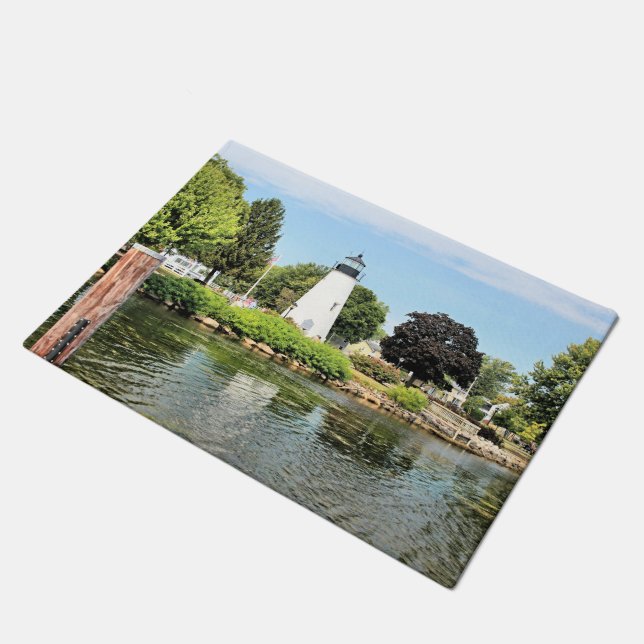 Concord Point Lighthouse, Maryland, Door Mat Fußmatte (Schrägansicht)