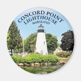 Concord Point Lighthouse, Maryland Round Magnet