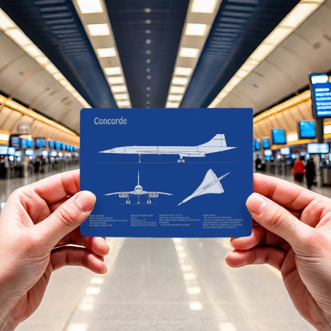 Concorde - Flugzeugkonzeption Zeichnend Pläne ABD Postkarte (Von Creator hochgeladen)