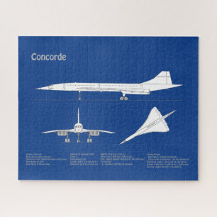 Concorde - Flugzeugkonzeption Zeichnend Pläne ABD Puzzle