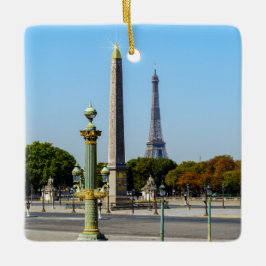 Concorde Luxor Obelisk und Eiffelturm - Paris Keramikornament