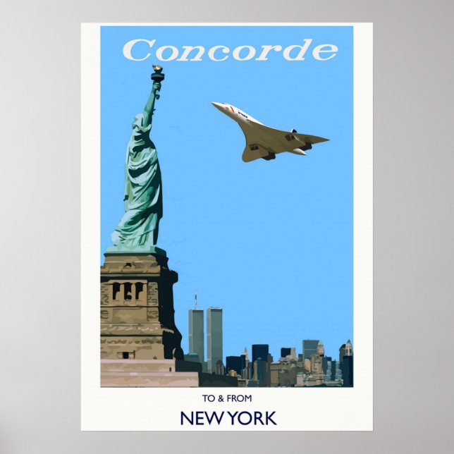 Concorde nach New York Poster (Vorne)