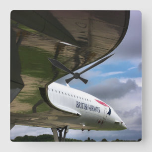 Concorde Quadratische Wanduhr