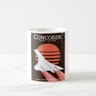 Concorde Vintage-Flugreiseplakat Kaffeetasse