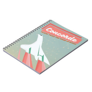 Concorde Vintage Reiseplakat Notizblock