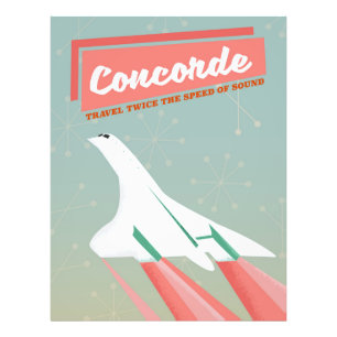 Concorde Vintage-Reiseposter Fotodruck