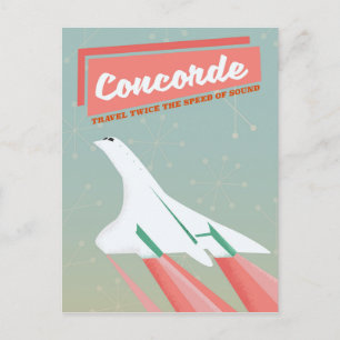 Concorde Vintage-Reiseposter Postkarte