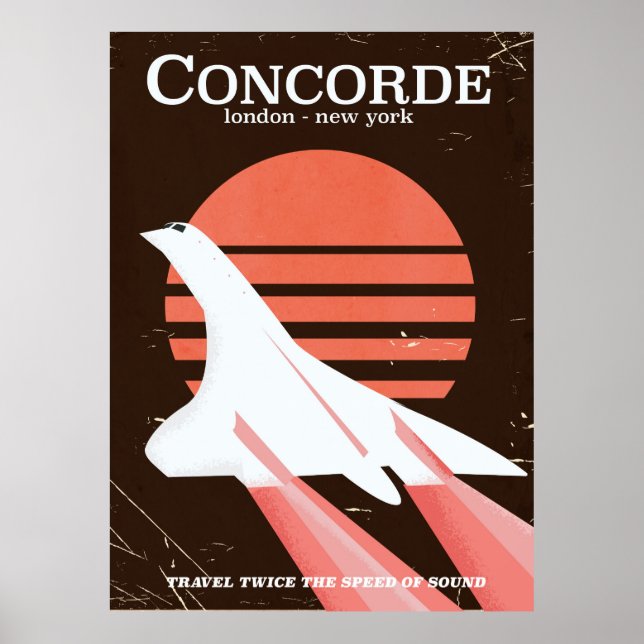 Concorde-Vintages Flugplakat Poster (Vorne)