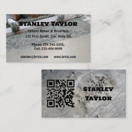 Concrete & Cement Solutions Custom QR Code Visitenkarte