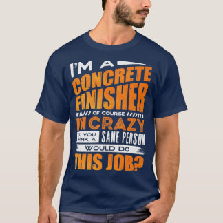Concrete Ferisher Construction Worker natürlich im T-Shirt