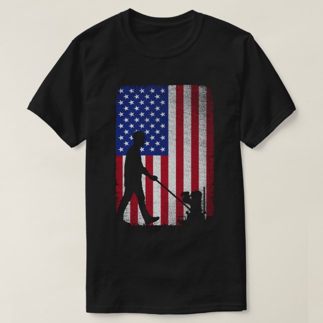 Concrete Finisher American Flag Patriotic T-Shirt (Design vorne)