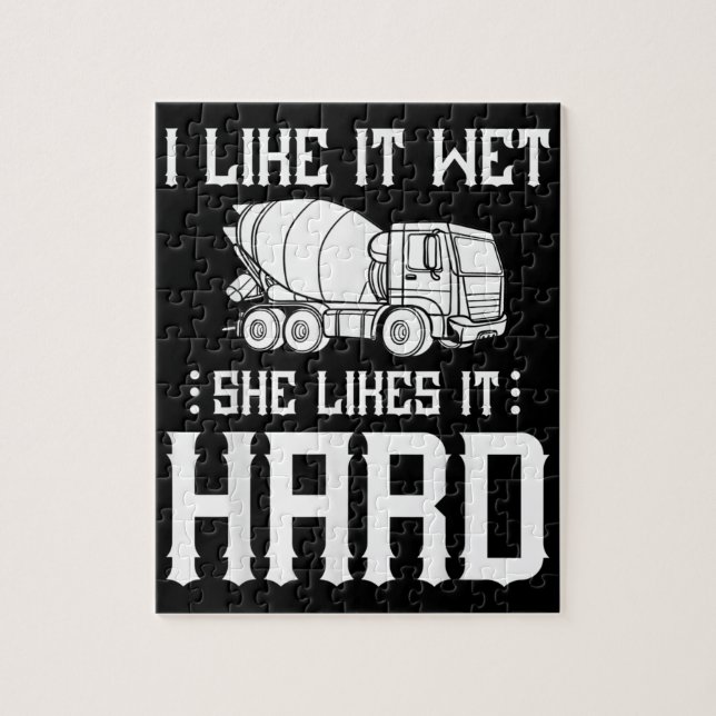 Concrete Finisher Worker Cement Mixer Truck Driver Puzzle (Vertikal)