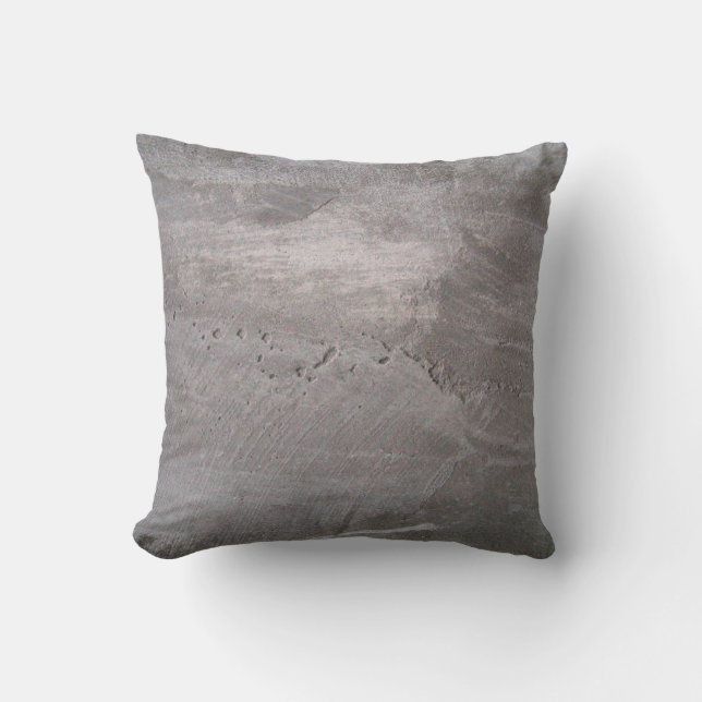 Concrete grey gray wall plaster kissen (Vorderseite)