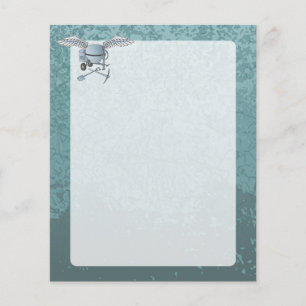 Concrete mixer blue-gray flyer