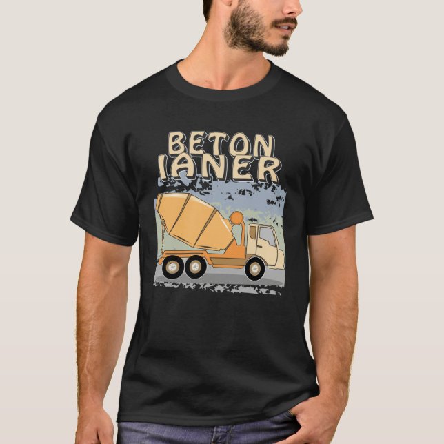 Concrete Mixer Construction Site Construction Work T-Shirt (Vorderseite)