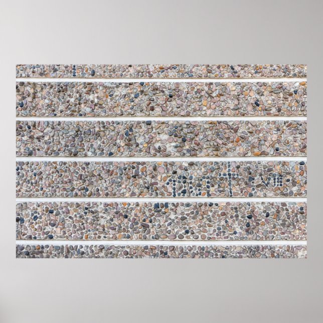 Concrete pebbles wall poster (Vorne)
