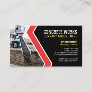 Concrete works, Construction company Business card Visitenkarte