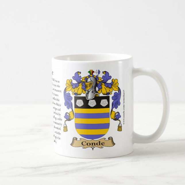 Conde, der Ursprung, die Bedeutung und das Wappen Tasse (Rechts)
