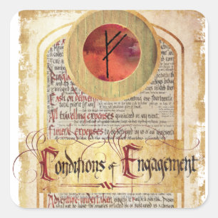 Conditions of Engagement Quadratischer Aufkleber