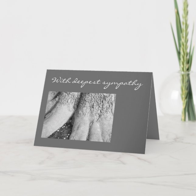Condolence Card Foto für Schwarz und Weiß Karte (Vorderseite)