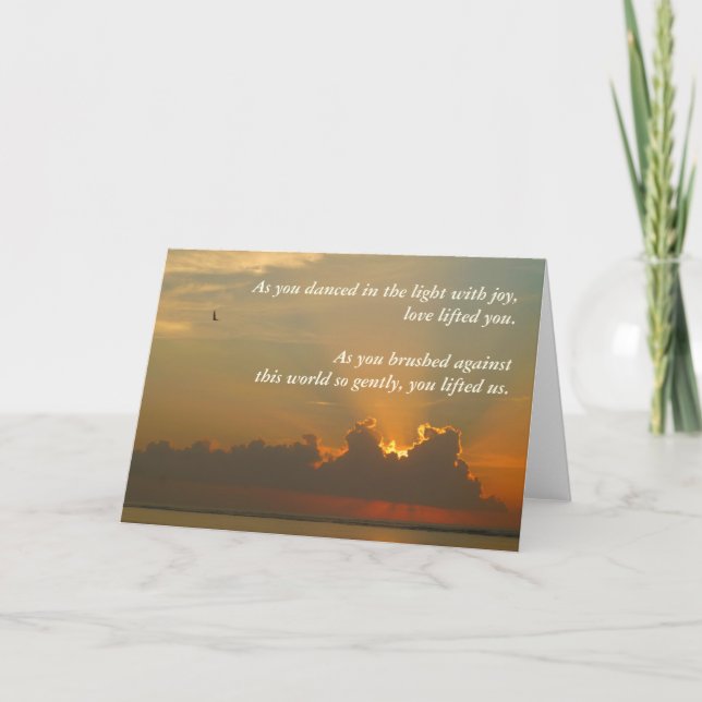 Condolence Card für den Verlust eines Kindes Karte (Vorderseite)