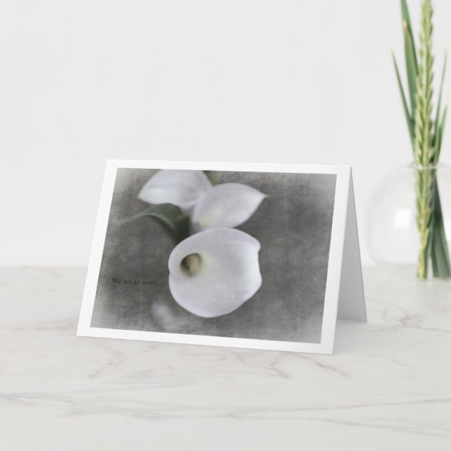 Condolence Card mit Callas Karte (Vorderseite)