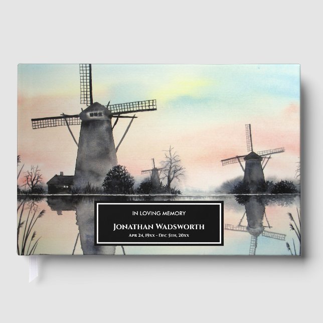 Condolence Windmills in Kinderdijk Gästebuch (Vorderseite)