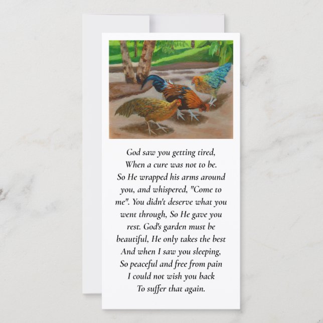 Condolences Blessing Purple, Blue, Orange Prayer (Vorderseite)