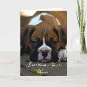 Condolences Boxer puppy greeting card Karte