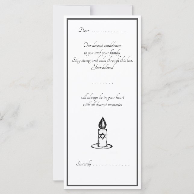 Condolences card (Vorderseite)