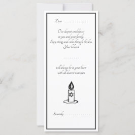 Condolences card