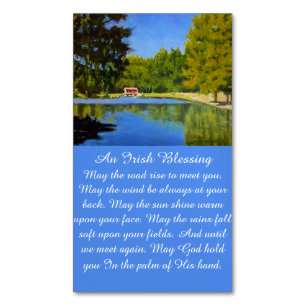 Condolences Memorial Landscape Beerdigung Card Magnetische Visitenkarte