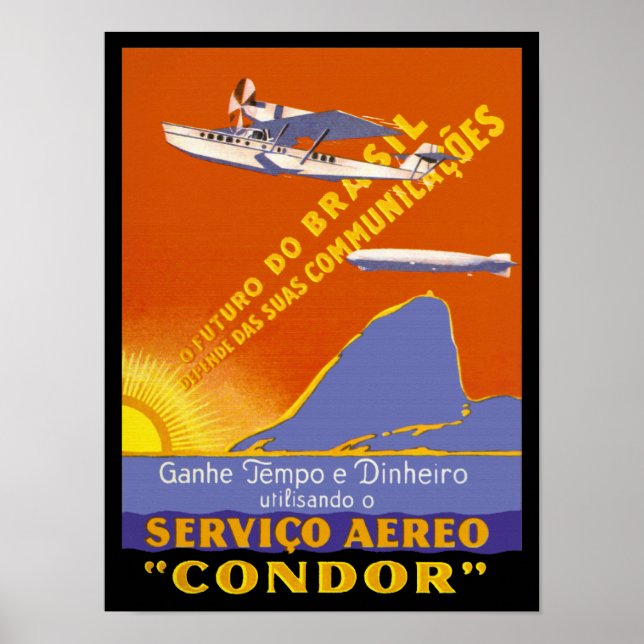 Condor ~ Flughafen Brasilien Poster (Vorne)