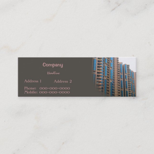 Condos Business Card Mini Visitenkarte (Vorderseite)