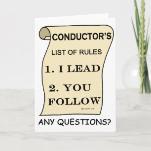 Conductor List Of Rules Karte