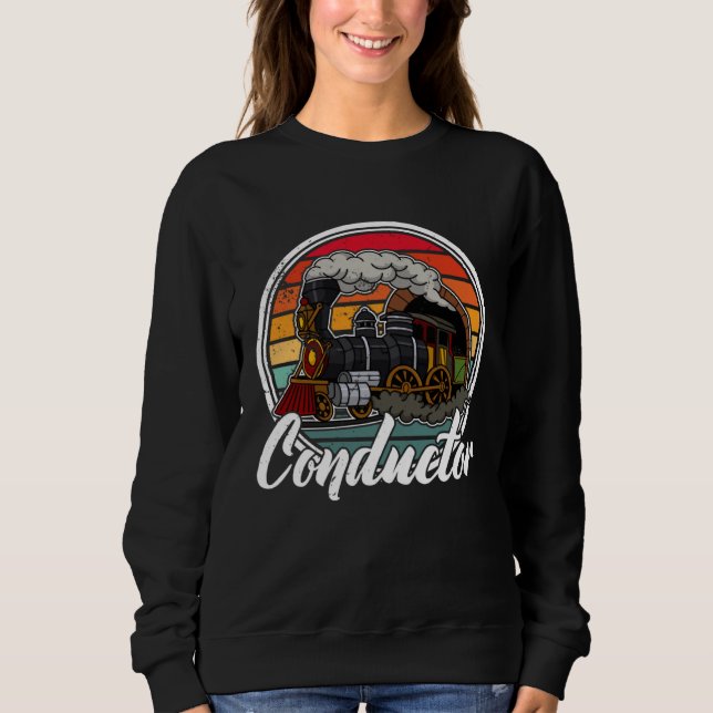 Conductor railroad Model station Railway worker  2 Sweatshirt (Vorderseite)