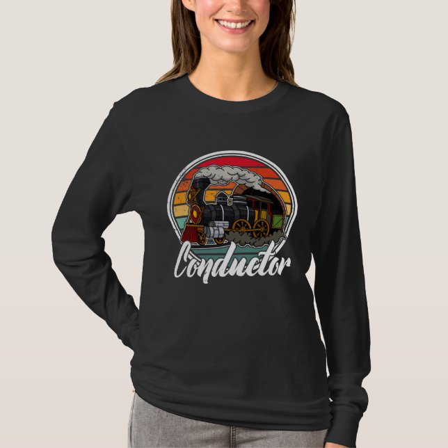 Conductor railroad Model station Railway worker  2 T-Shirt (Vorderseite)
