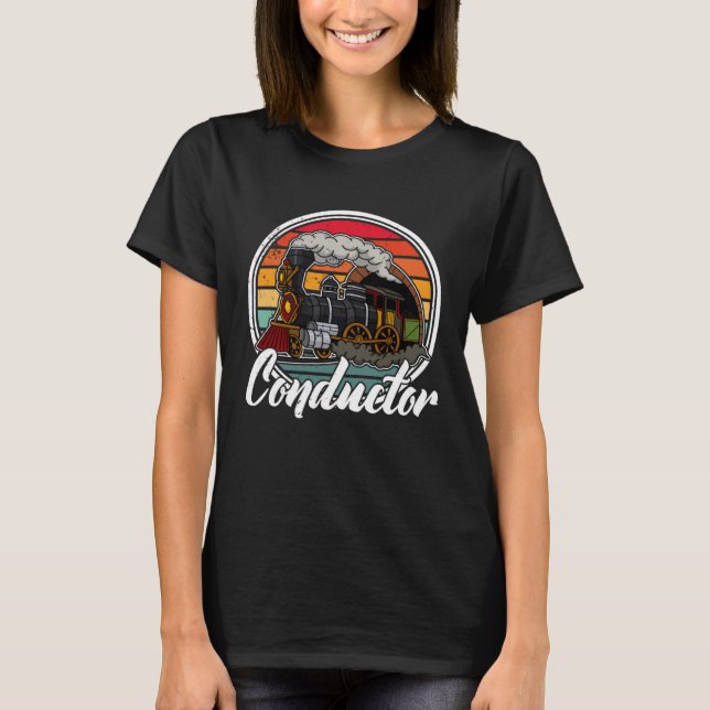 Conductor railroad Model station Railway worker  2 T-Shirt (Vorderseite)