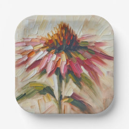 Cone-Blume Impasto-Malerei Pappteller
