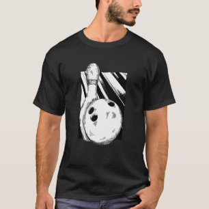 Cone Bowling Ball Handgezeichnete Skittle Road Clu T-Shirt
