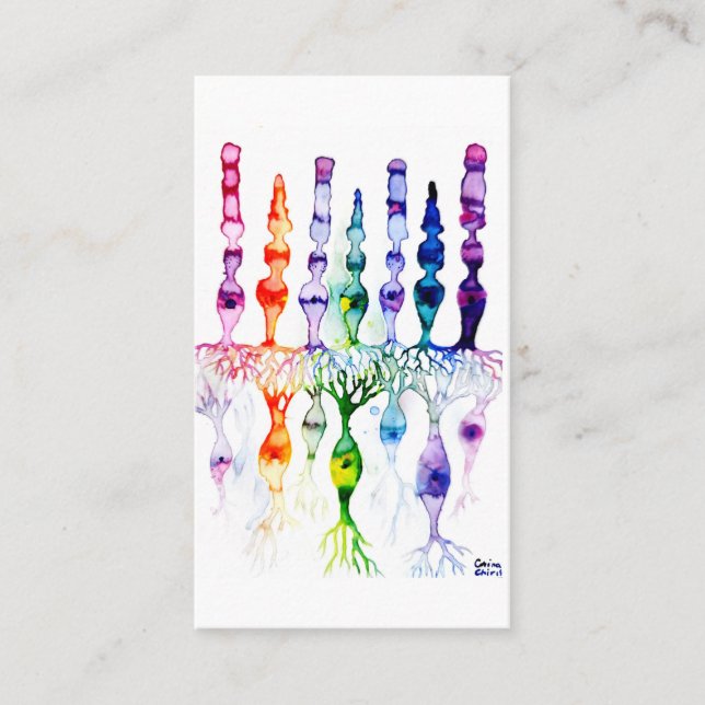 Cone cells rod cells and bipolar neurons of retina visitenkarte (Vorderseite)