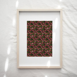 Cone Flowers Floral Pattern Poster